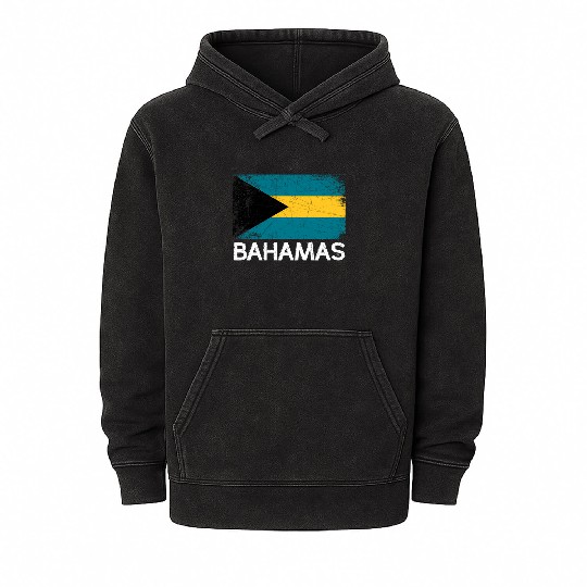 Bahamian Flag Made In Bahamas Mineral Wash Hoodies
