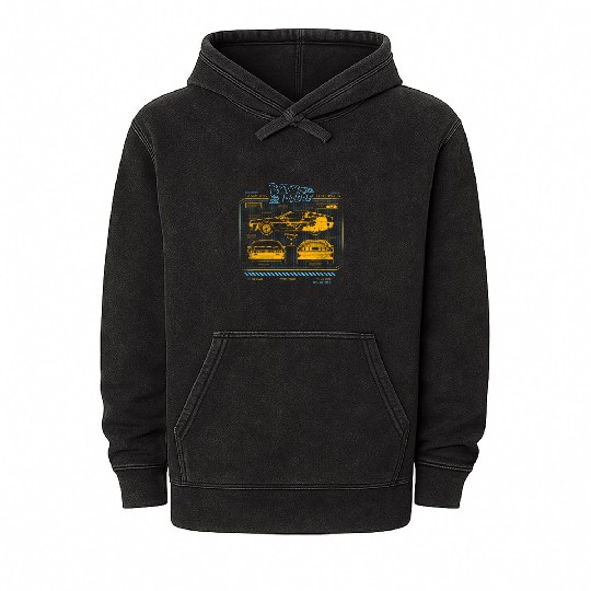 Back To The Future 35Th Anniversary Delorean Mineral Wash Hoodies