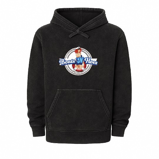 BOATS 'N HOES STEP BROTHERS SEXY LOGO Mineral Wash Hoodies