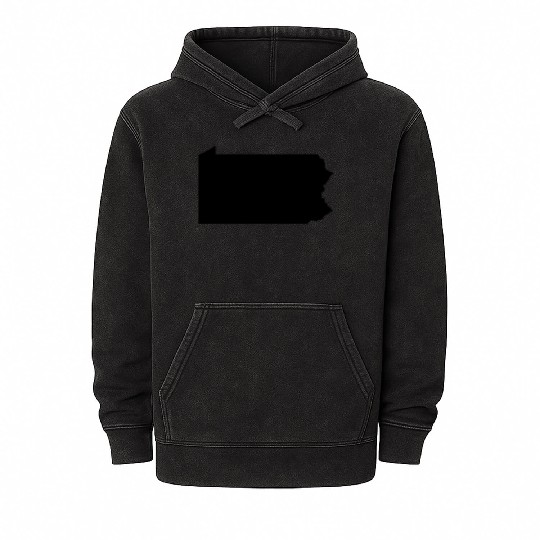 Pennsylvania map Mineral Wash Hoodies