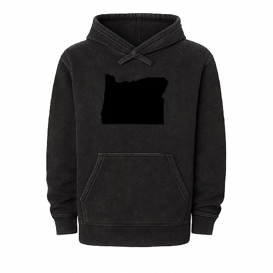 Oregon map Mineral Wash Hoodies