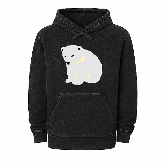 Polar bear Mineral Wash Hoodies