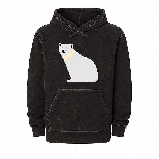 Polar bear Mineral Wash Hoodies