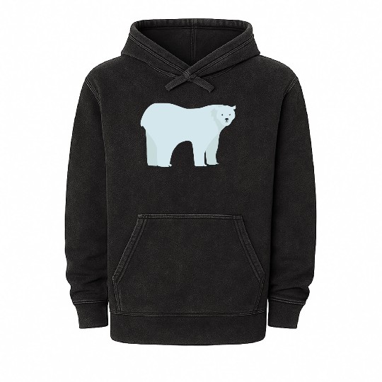 Polar bear Mineral Wash Hoodies