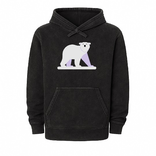 Polar bear Mineral Wash Hoodies