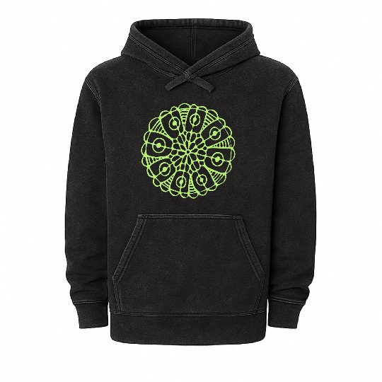 Blossom mandala Mineral Wash Hoodies