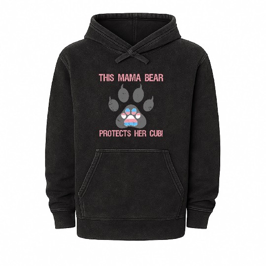 Transgender Pride For Mom Mineral Wash Hoodies