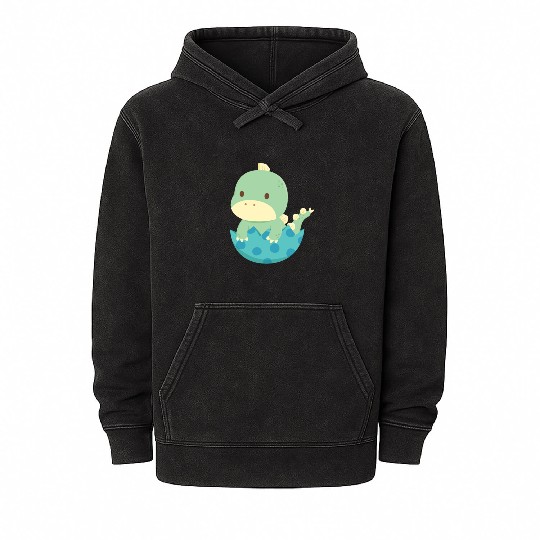 Baby Dino Hatch Newborn Mineral Wash Hoodies