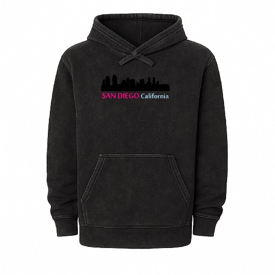San Diego, California Mineral Wash Hoodies