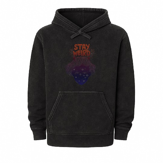 Stay Weird Mineral Wash Hoodies
