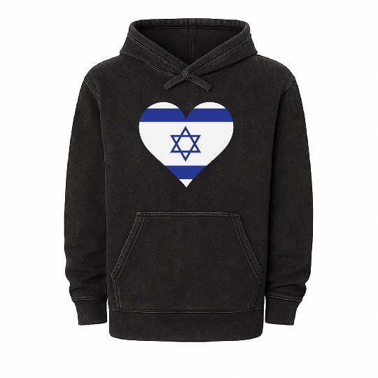 A Heart For Israel Mineral Wash Hoodies