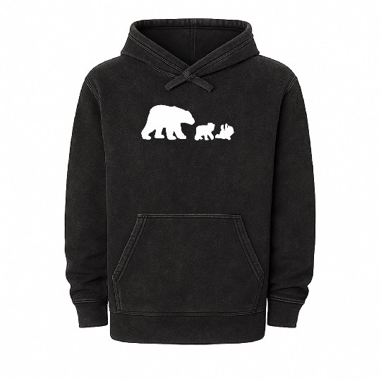 POLAR BEAR AND CUBS Mineral Wash Hoodies
