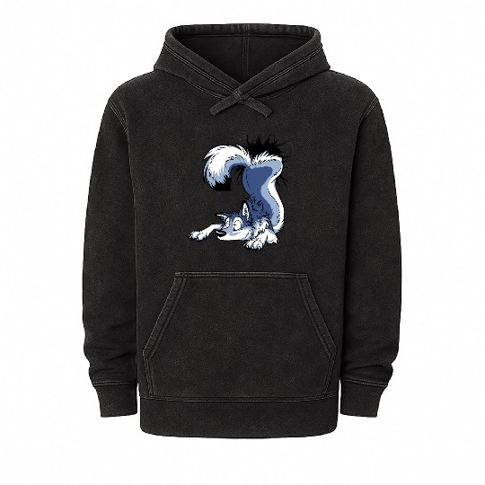 UN-STUCK Blue Husky Mineral Wash Hoodies