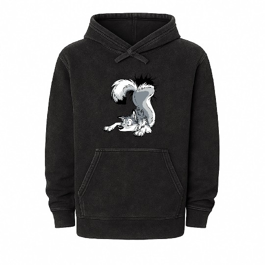 UN-STUCK Grey Husky Mineral Wash Hoodies