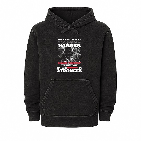 Star wars - Change yourself to become stronger Mineral Wash Hoodies