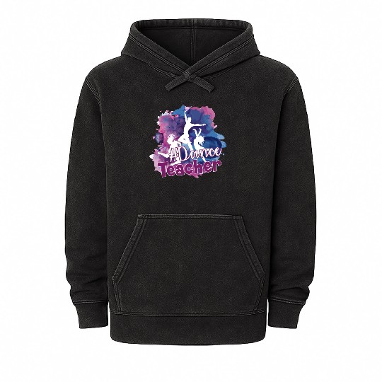 Dance Teacher Hashtag Mineral Wash Hoodies