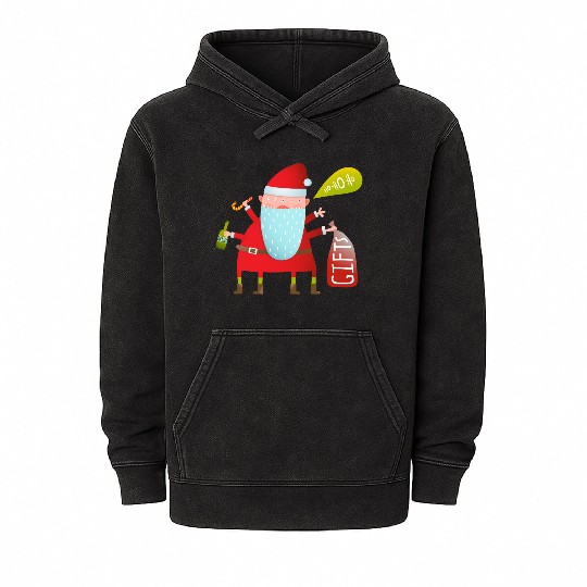 Santa Claus Mineral Wash Hoodies