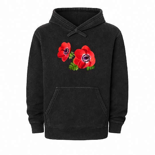 flowers lilies tulips orchids sunflower dahlia ger Mineral Wash Hoodies