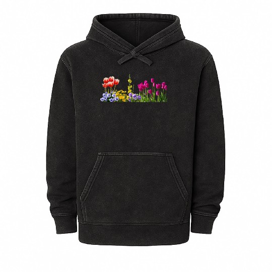pansy stiefmuetterchen blumen flowers tulpen tulip Mineral Wash Hoodies