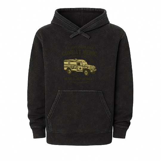 US army ambulance Mineral Wash Hoodies
