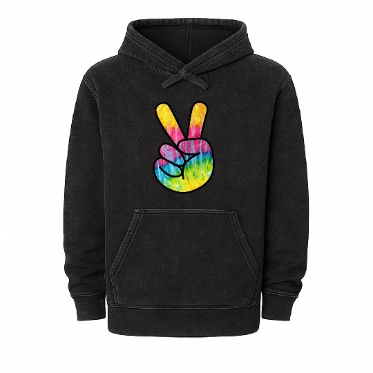 weltfrieden auf erden world peace on earth love170 Mineral Wash Hoodies