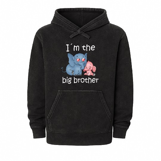 I'm the Big Brother Mineral Wash Hoodies