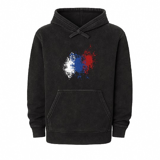 russian splatter Mineral Wash Hoodies