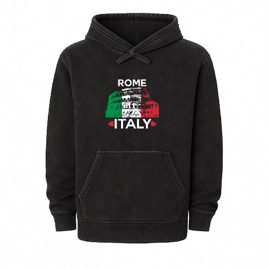 Rome Italy Mineral Wash Hoodies