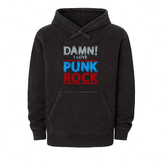 Punk Rock Mineral Wash Hoodies