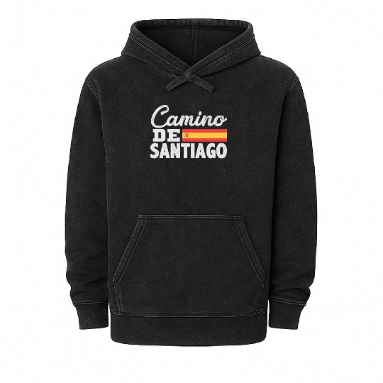Camino De Santiago Way of Saint James Mineral Wash Hoodies