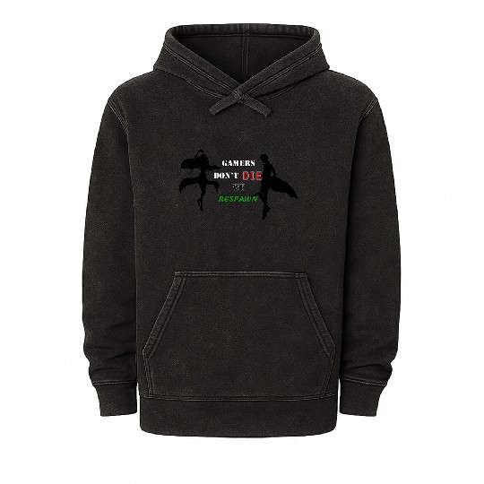 Gamers Dont Die We Respawn (SAO EDITION) Mineral Wash Hoodies