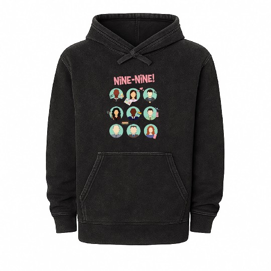 Brooklyn Nine - Nine Squad Mineral Wash Hoodies