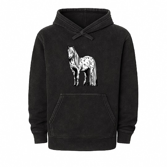 Appaloosa Horse Riding Present gift Pony Girl Mineral Wash Hoodies