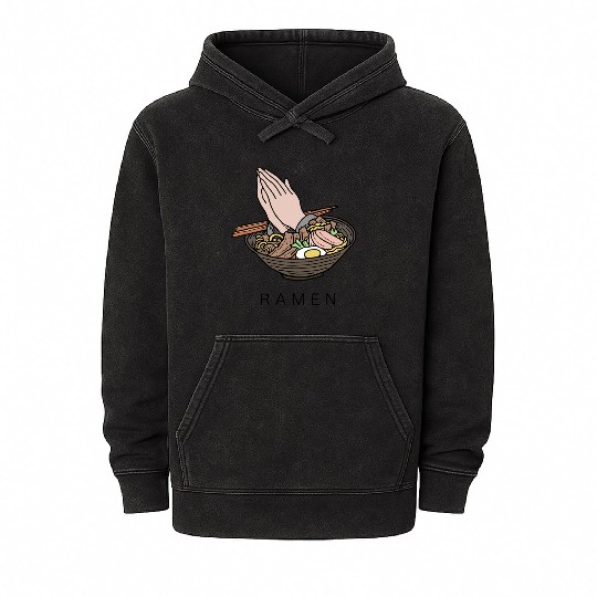Amen Ramen Phone jesus chef Mineral Wash Hoodies