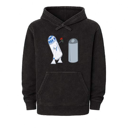 Confused R2D2 Mineral Wash Hoodies