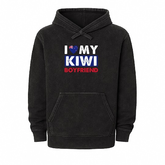 Kiwi Boyfriend Love Mineral Wash Hoodies