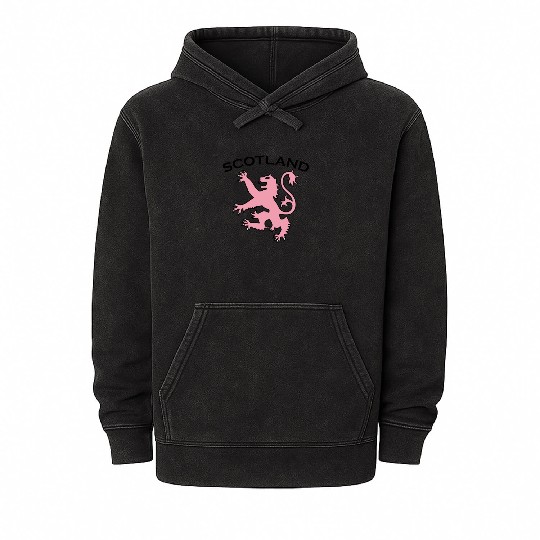 Cute Scottish rampant lion light pink Mineral Wash Hoodies