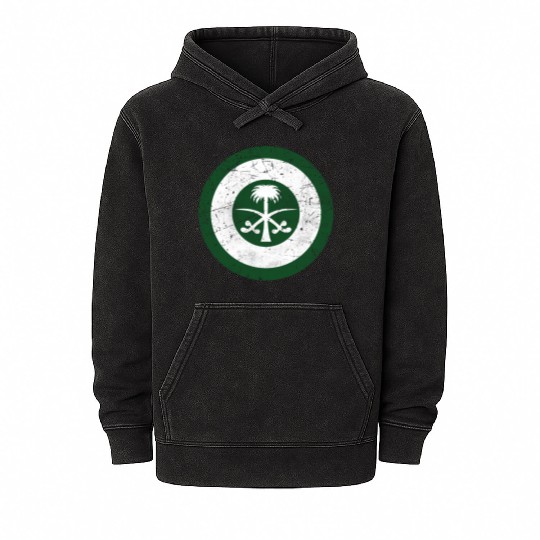 Saudi Arabia Air Force Flag Roundel Mineral Wash Hoodies