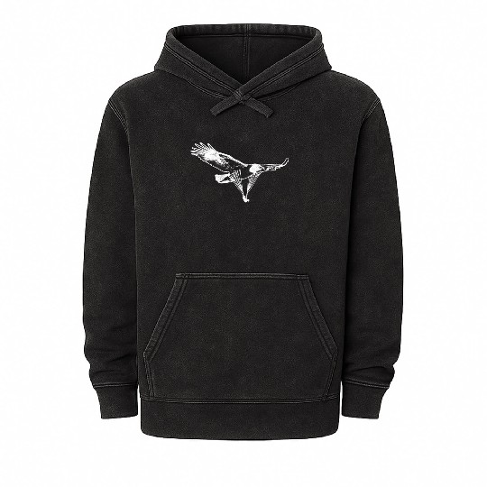 Paragliding Eagle Paraglider Mineral Wash Hoodies
