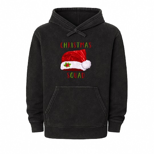 christmas squad Mineral Wash Hoodies