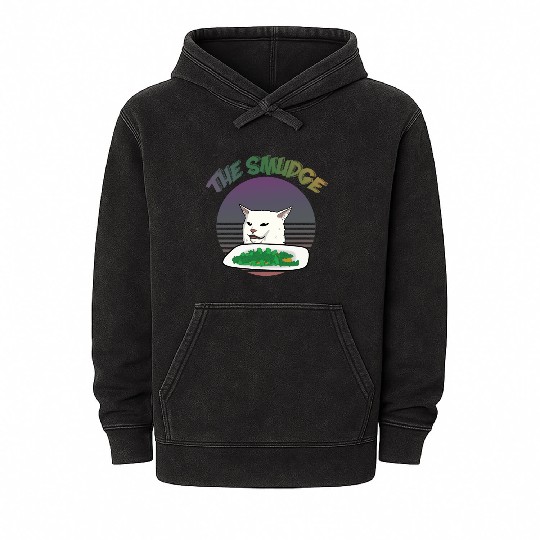Smudge The Cat Meme Mineral Wash Hoodies