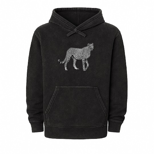 Cheetah Mineral Wash Hoodies