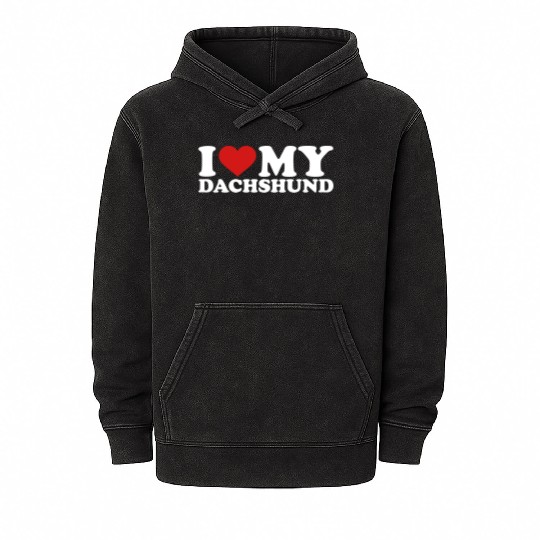 Dachshund Mineral Wash Hoodies