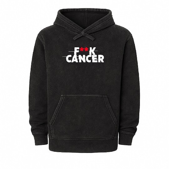 FUCK CANCER Mineral Wash Hoodies
