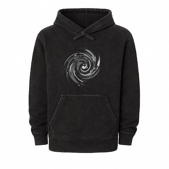 Black and Grey Twist Mineral Wash Hoodies
