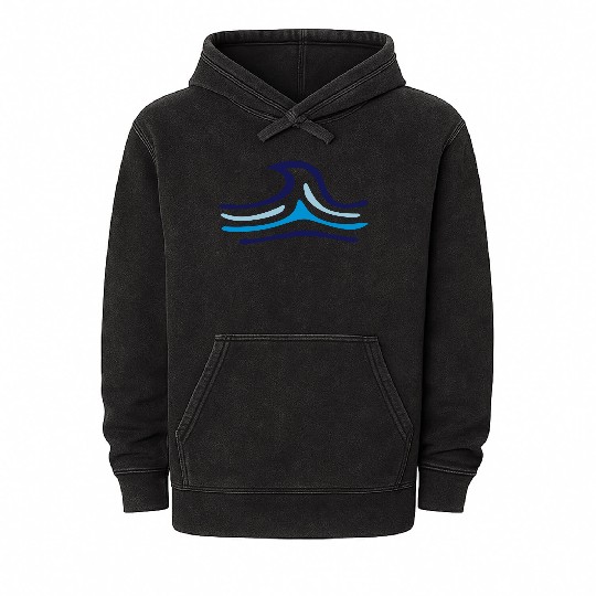Wave surfing sailing Mineral Wash Hoodies