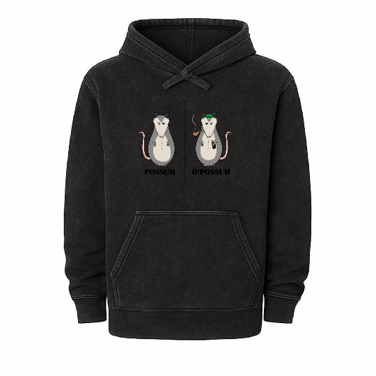 Opossum Mineral Wash Hoodies