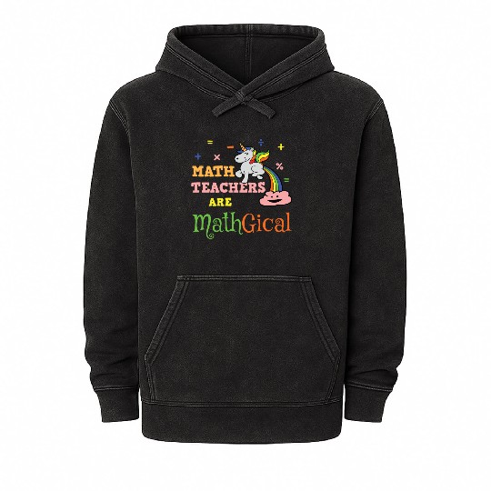 Math Teacher Mineral Wash Hoodies