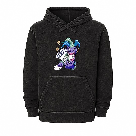 Joker with cards Mineral Wash Hoodies