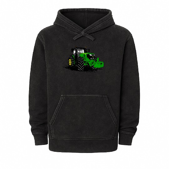 Tractor farmer agriculture farm Mineral Wash Hoodies